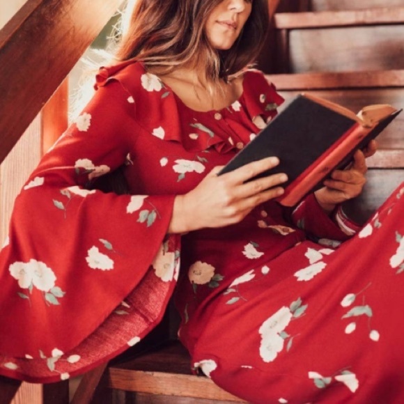 Christy Dawn Florence Dress - Crimson Floral (M) - Picture 3 of 6